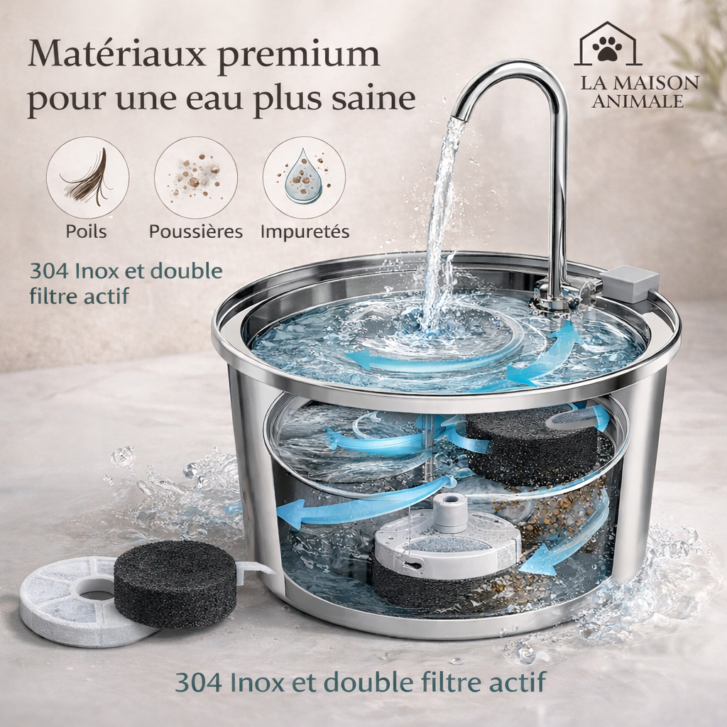 Fontaine à Eau PureFlow™ pour Chat & Chien