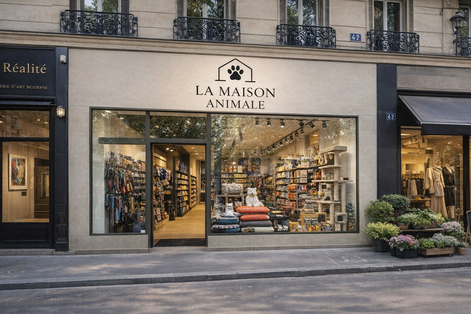 Boutique La Maison Animale spécialisée dans les accessoires pour chiens et chats